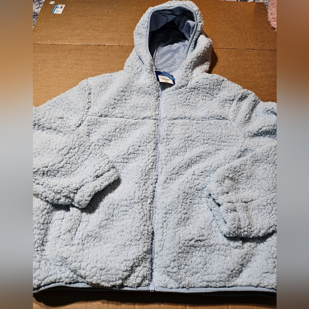 Arizona‎ Jean Co Faux Fur Sherpa Jacket  Hoodie Full Zip Woman's Large NWTCo